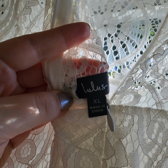 Lulus Remarkable White Lace Dress - Size XL - Picture 4 of 4